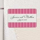 Personalized Striped Wedding Favor Magnet